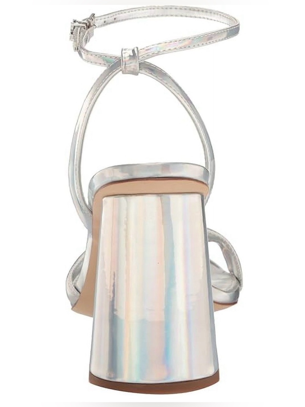 ♥️♥️ Sam Edelman Kia Block Heel Silver Metallic |  US 7M - Picture 6 of 6